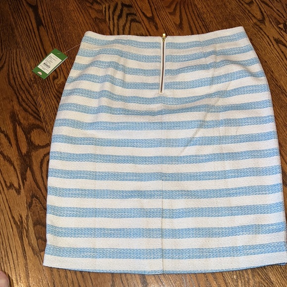 Lilly Pulitzer Hyacinth Boucle Blue and White Striped Pencil Skirt NWT Size 12 - Picture 6 of 8